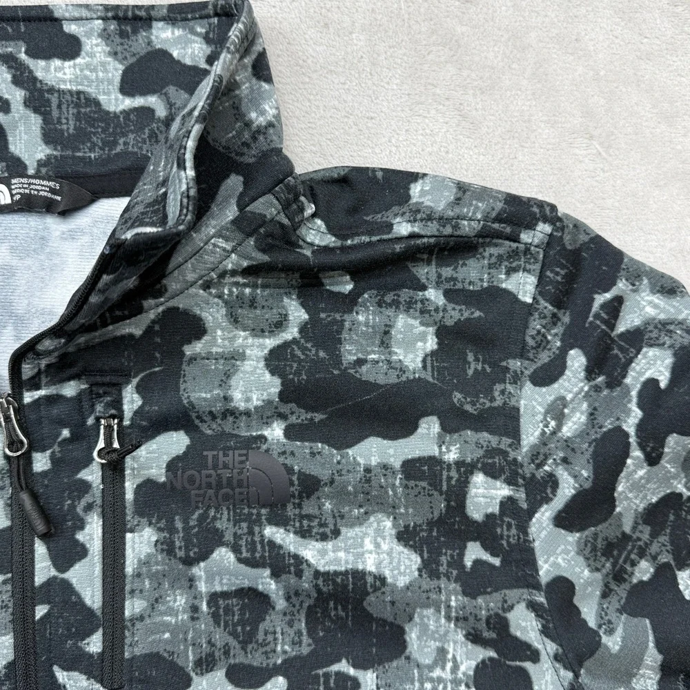 The North Face 1/4 Zip Pullover Mens Small Black Grey Camo NF0A3RT2